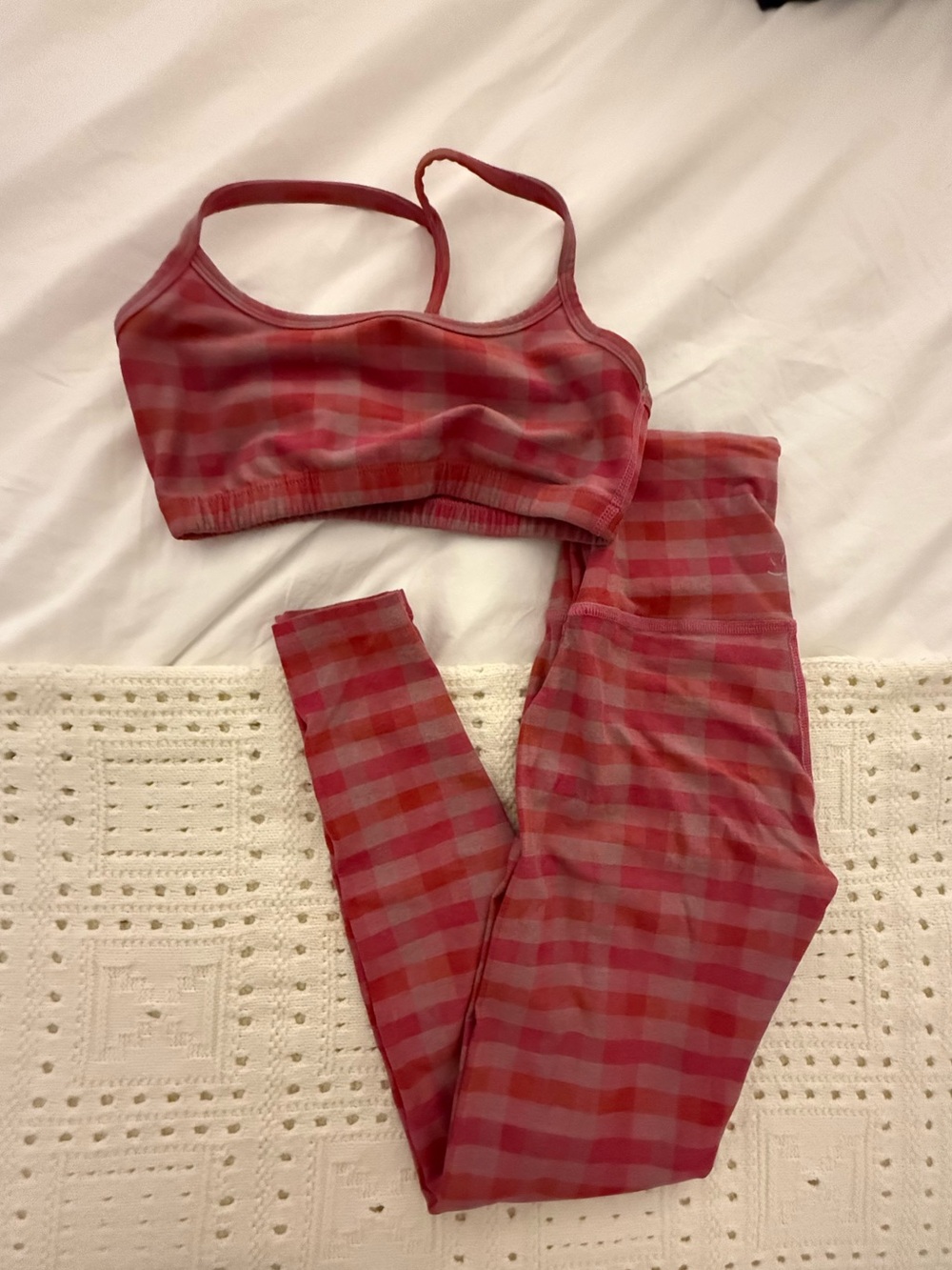 Beyond Yoga Plaid matching set